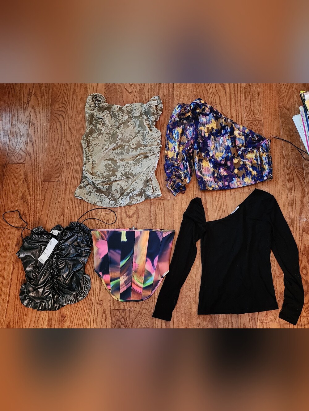 Bundle Of 5 Tops. Mango, Kimchi Blue, Reformation, White Fox.